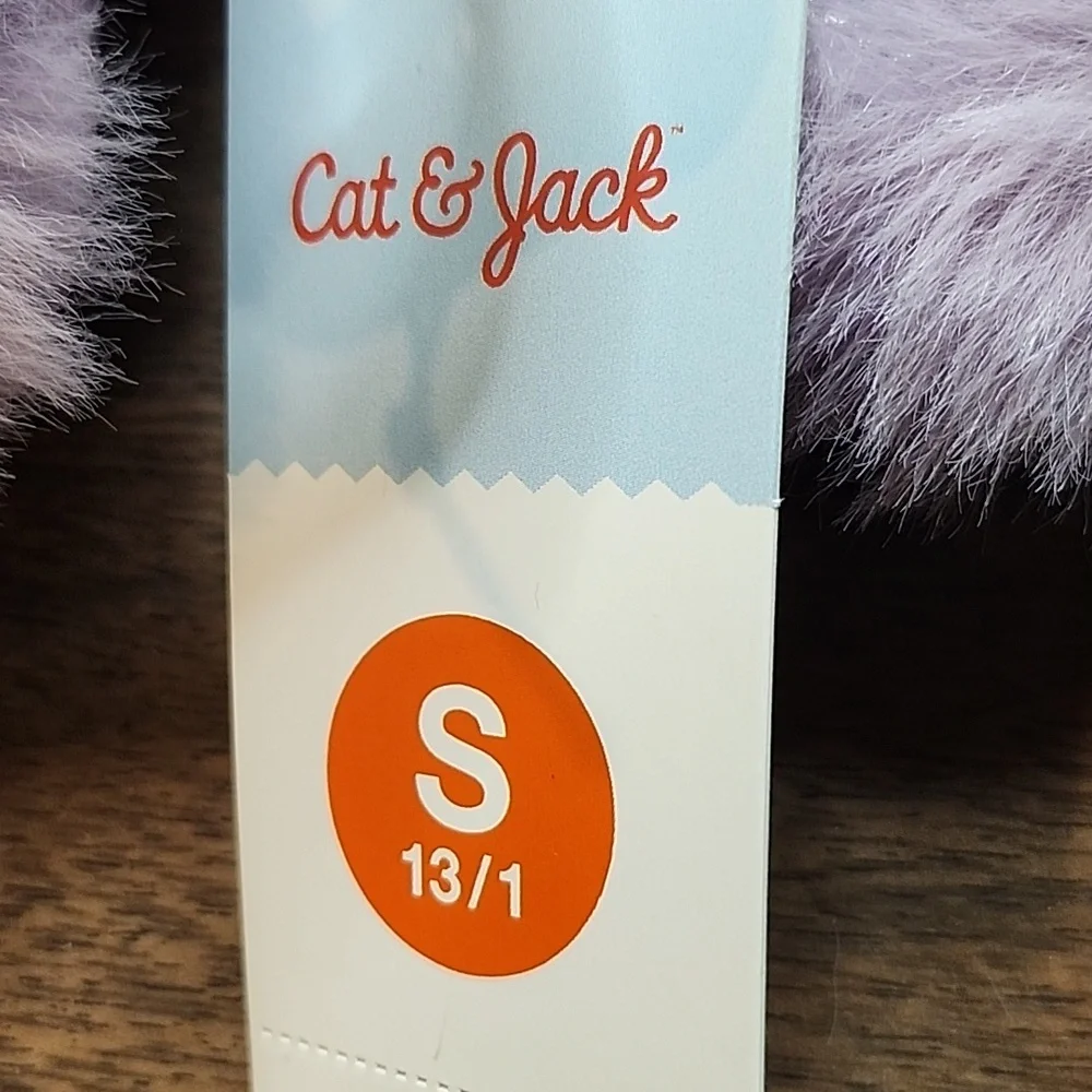 Cat & Jack Slippers, Purple, Girls Size‎ Small, 13/1, NEW